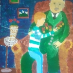 Ахмадеева Сабрина, 10 лет, ''Награды прадедушки!'', гуашь, преп. Чистякова М.А.