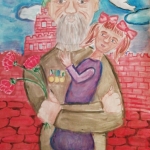 Арсланбекова Елена, 10 лет, На Красной площади 9 мая, гуашь, пр.Гребнева О.И.