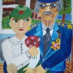 Авдеева Ксения, 11 лет. В День Победы, гуашь, пр.Курбатова Н.В.