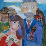 Ильясов Рафаэль, 10 лет, ''Любимый прадедушка!'', гуашь, преп.Чистякова М.А.