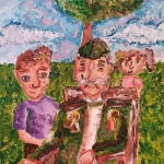 Каримова Валерия, 10 лет, Дедушкин праздник, гуашь. пр.Гребнева О.И.