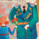 Коннова Вероника, 12 лет, Гордимся, помним, любим, гуашь, пр.Курбатова Н.В.