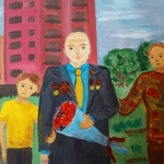 Коваленко Василиса, 12 лет, День Победы, гуашь, пр.Литвиненко Е.В.