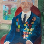 Усманова Вилена, 10 лет, Портрет ветерана, гуашь, пр. Герасимов С.Н.