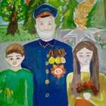 Юсупова Ангелина, 10 лет, У вечного огня, гуашь, пр.Гребнева О.И.