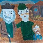Борисенко Кристина 13 лет, Встреча, фломастеры, пр.Вуколова Н.К.