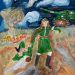 Кочкурова Кира, 12 лет, Подвиг медсестры, гуашь, пр.Литвиненко О.В.