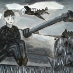 Кузнецова Алиса, 11 лет, Мальчик на лафете, гуашь, пр. Вилянова А.Ю.