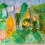 Михалева Саша, 13 лет, Минуты тишины, акв., пр.Кираев Р.Г.