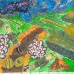 Михалева Саша, 13 лет, В бою, масляная пастель, пр.Кираев Р.Г.