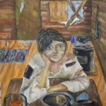 Зорина Елизавета, 12 лет, Голодная военная зима 1941-1942 гг, гуашь, пр.Литвиненко О.В.