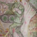 Бакеева Милена, 12 лет, Спасение ребенка, цв.карандаши, пр. Шмидт Е.А