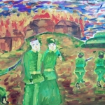 Григорян Манушак, 12 лет, На поле боя, гуашь, пр.Мухаметдинова В.Н.
