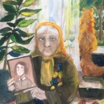 Хакимова Анна, 12 лет, Моя прабабушка-ветеран, гуашь, пр.Мухаметдинова В.Н.