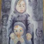 Пахомова Ангелина, 12 лет, Последний кусочек хлеба, акв., пр.Мухаметдинова В.Н.