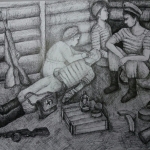 Абрамова Ксения, 15 лет, Защитники Севастополя, гел.ручка, пр.Нагаев Р.Р.