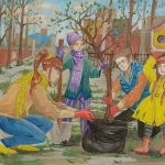 Валеева-Юлия_17-л_На-субботник-всей-семьей-_гуашь_Зайнутдинова-Р-Р_ДХШ№1_Стерлитамак