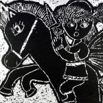 Галинова Камила , 9 лет, «Урал Батыр», 2018 г., бум., граттаж, 42х60, Россия, Башкортостан, г. Стерлитамак, ДХШ № 1, пед. Кузуб Е.А