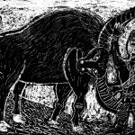 Ишмуратова Дарина , 9 лет, «Урал Батыр», 2018 г., бум., граттаж, 42х60, Россия, Башкортостан, г. Стерлитамак, ДХШ № 1, пед. Николаева А.П.