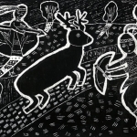 Леманова Арина , 13 лет, «Охота», 2018 г., бум., граттаж, 42х60, Россия, Башкортостан, г. Стерлитамак, ДХШ № 1, пед.Фролова Ю.Ю