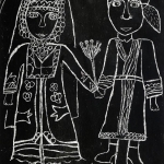 Лукерина Валерия, 7 лет, «Урал Батыр», 2018 г., бум., граттаж, 42х60, Россия, Башкортостан, г. Стерлитамак, ДХШ № 1, пед.Сергеева Н.Г