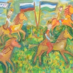 Careva-Safiya-11-let-Bashkirskij-vsadnik-guash-pr.Grebneva-O.I