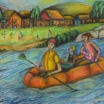 Elizarova-Alena-15-let-Splav-po-reke-Beloj-pastel-prepodavatel-Kiraev-R.G.-DHSh-1-Sterlitamak